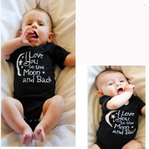 I LOVE YOU TO THE MOON AND BACK Print Jumpsuit