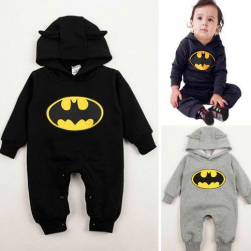 Batman Pattern Baby Rompers