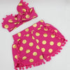 Gold Dots Floral Cotton Petti Set