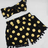 Gold Dots Floral Cotton Petti Set