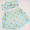 Gold Dots Floral Cotton Petti Set